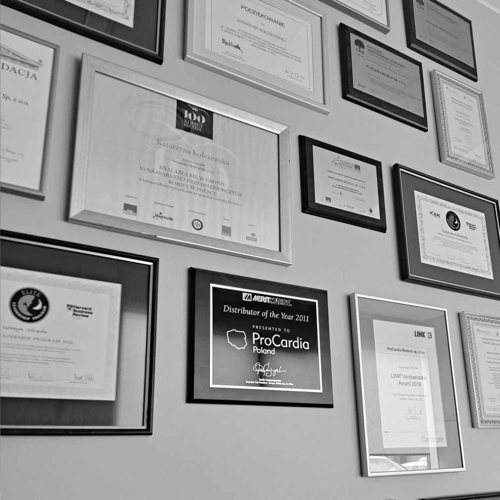 Our certificates and awards